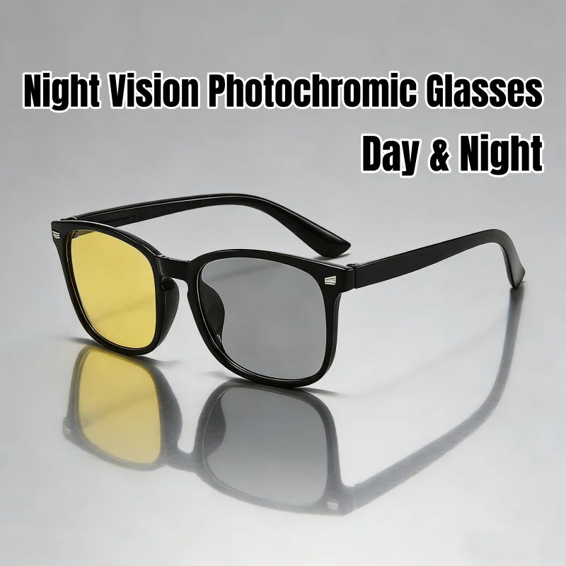 

Fashion Photochromic Sunglasses for Women Men Trendy Classic UV00 Eyewear Unisex Outdoor Driving Day and Night Sun Glasses