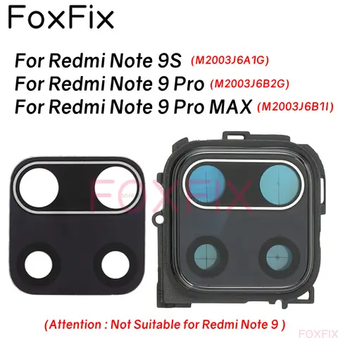 Rear Back Camera Lens Glass Cover For Xiaomi Redmi Note 9S Note 9 Pro MAX M2003J6A1G M2003J6B2G M2003J6B1I Replacement