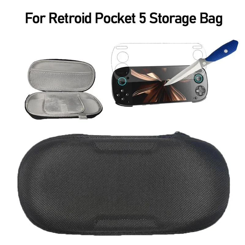 Folia ochronna ze szkła hartowanego do konsoli do gier Retroid Pocket 5 Torba do przechowywania twardych akcesoriów Retroid 5 RP5 — zdjęcie produktu 3