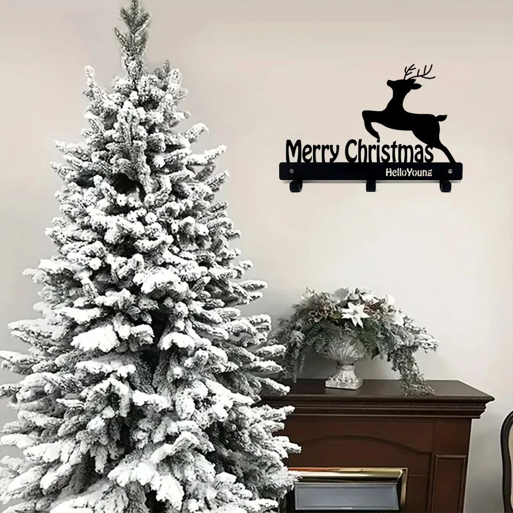 

1pc Charming Wall Mounted Key Hook: Christmas Elk Design. Not only a key storage solution but also an addition to holiday decor