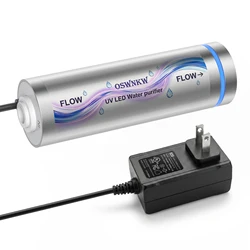 OSWNKW LED-UV Under Sink Water Purifier, UVC Water Sterilizer with Smart Flow Sensor, for RO System, Kitchen, RV & Boat