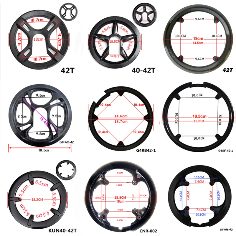 MTB Road Bicycle Sprocket Protection Crankset Crank Guard Protector Bike Chain Wheel Ring Protective Cover 32 42 44 46 48 50 52T