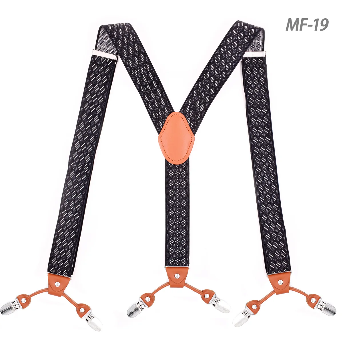 New Man\'s Suspenders Braces Casual Trousers Suspensorio Boxed Strap 6Clip Suspenders Gifts strap suspensorio braces