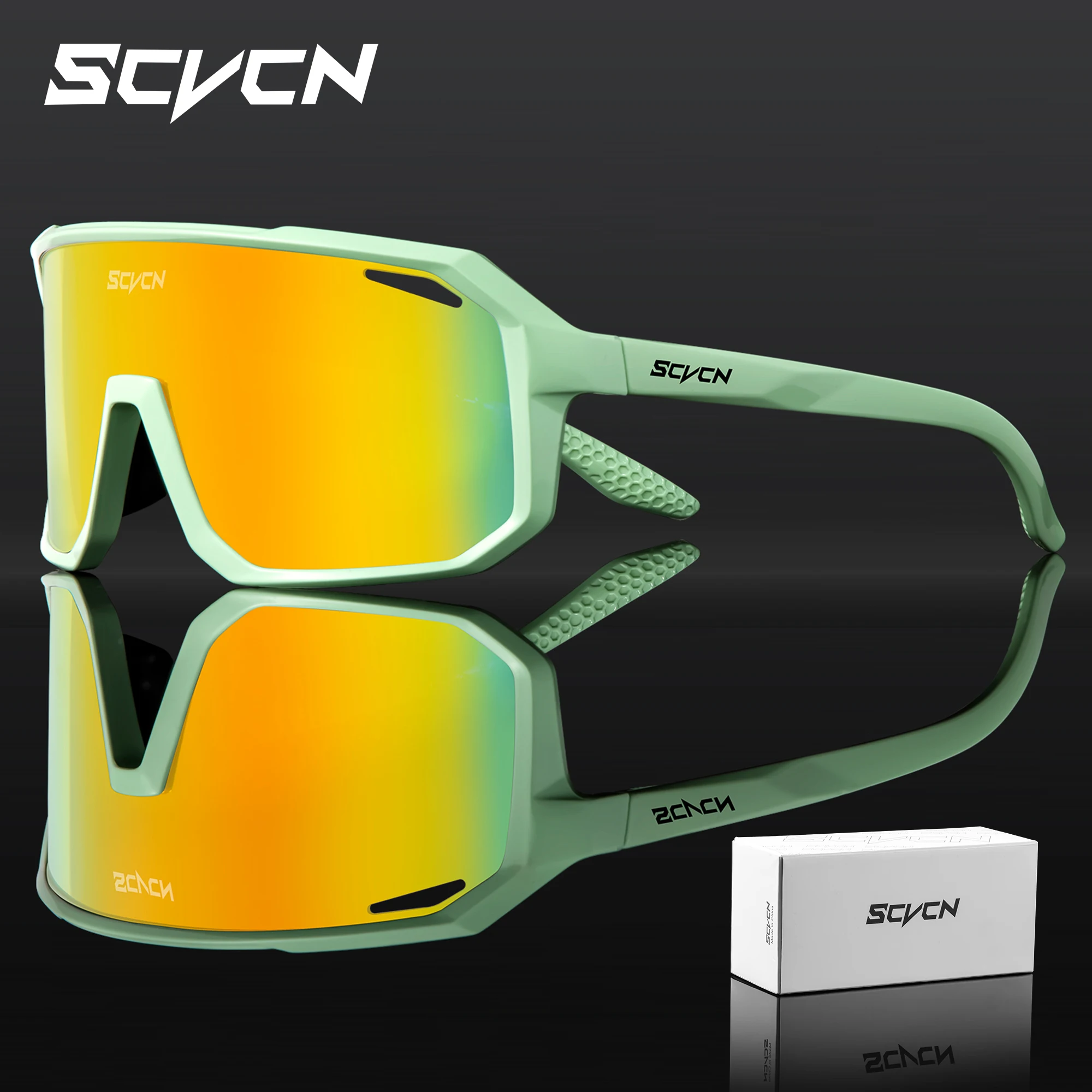 SCVCN lunettes de cyclisme chaudes lunettes de soleil de vélo hommes UV400 lunettes Sports de plein air lunettes de route vélo femmes équitation randonnée lunettes de soleil
