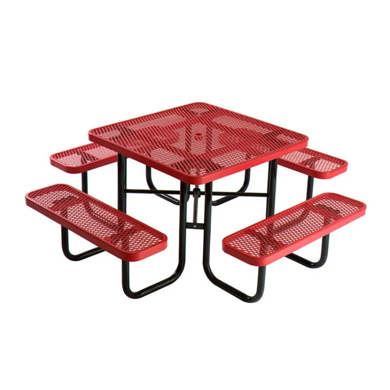 

Outdoor commercial hot-dip steel picnic table garden community school restaurant outdoor outdoor leisure tables and chairs