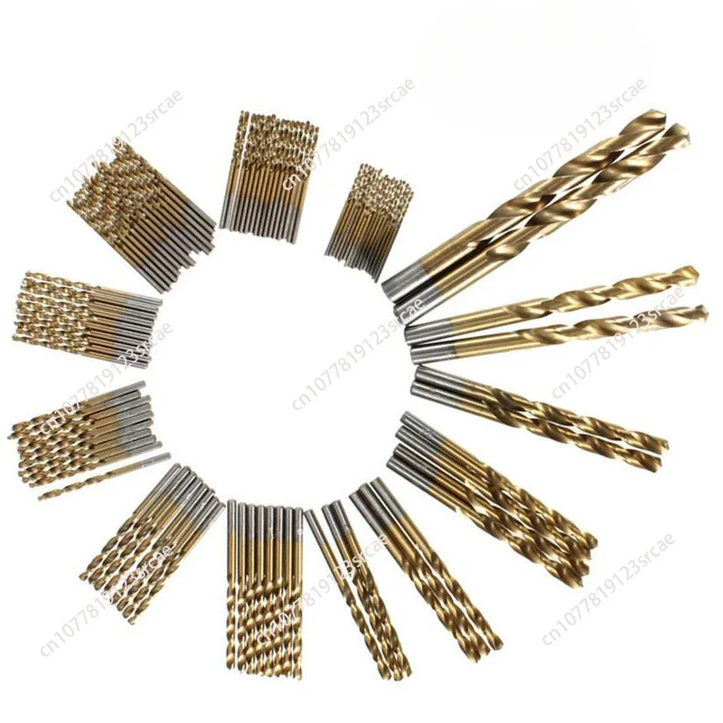 Набор спиральных сверл HSS 4241, 99 шт., антикоррозийные, износостойкие, с круглым хвостовиком, титановые сверла, инструменты для сверления отверстий для металла, дерева