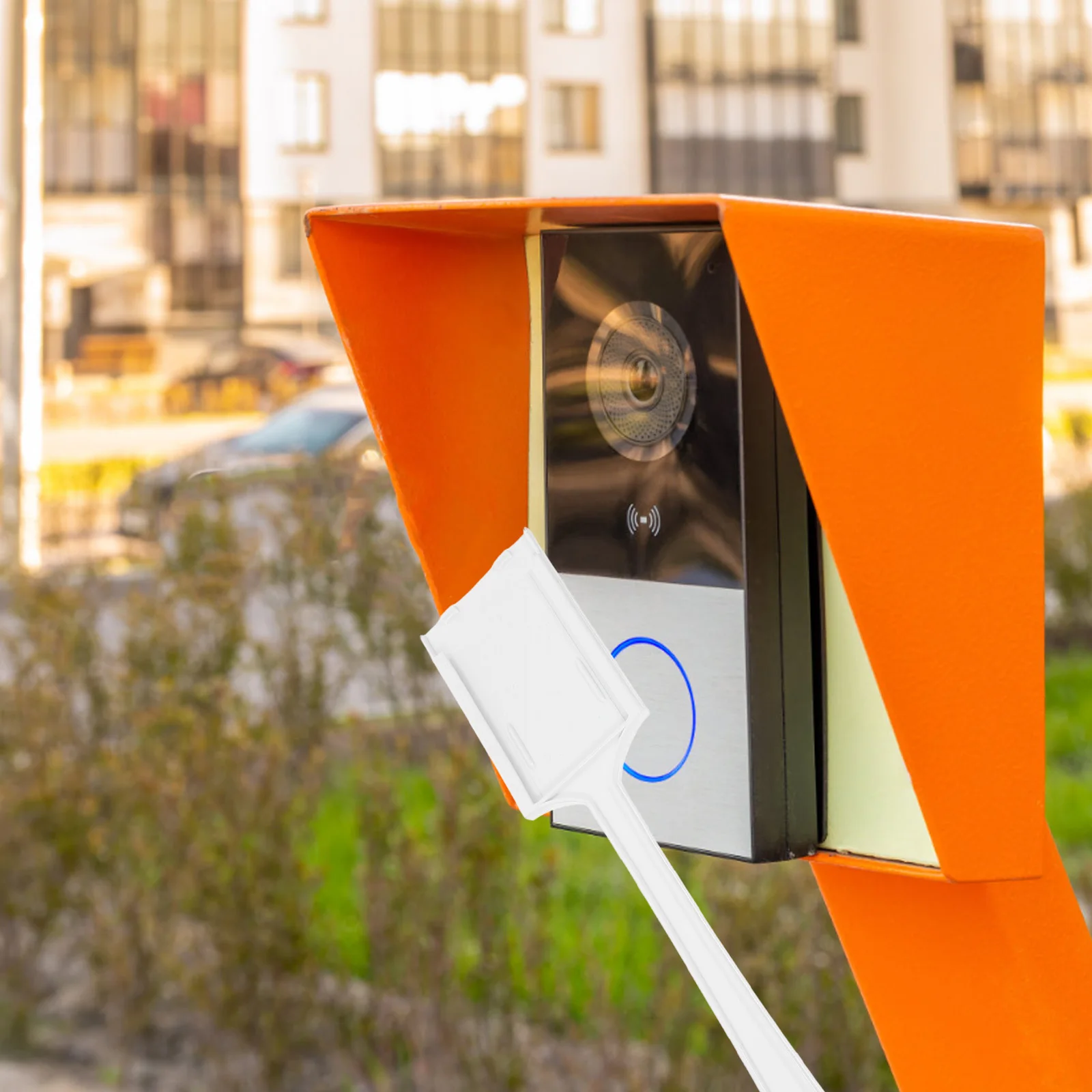 4 قطع من حامل بطاقة الدفع لوقوف السيارات، أداة وصول متينة لوقوف السيارات لكشك الأمان، ومنع خدش دخول المرآب