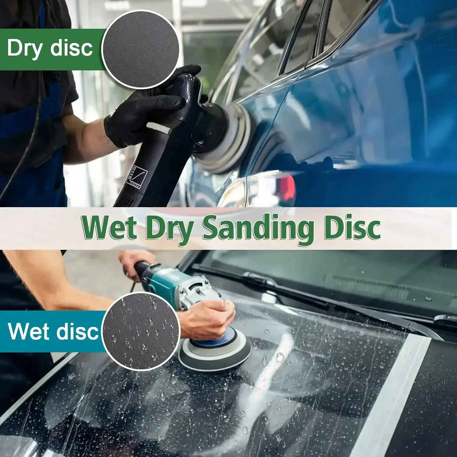Sandpaper 5Inch, Grit 1000/1500/2000/3000/4000/5000 …Sandpaper Pads, Round, No-Hole, Wet and Dry Sanding Discs, Random Tra image 3