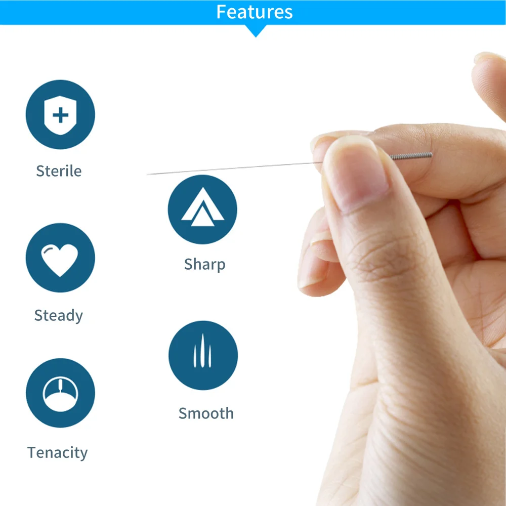 ZhongyanTaihe Sterilze 500 قطعة من إبر الوخز بالإبر للاستعمال مرة واحدة، إبرة تدليك مع أنبوب، صالحة لمدة 5 سنوات