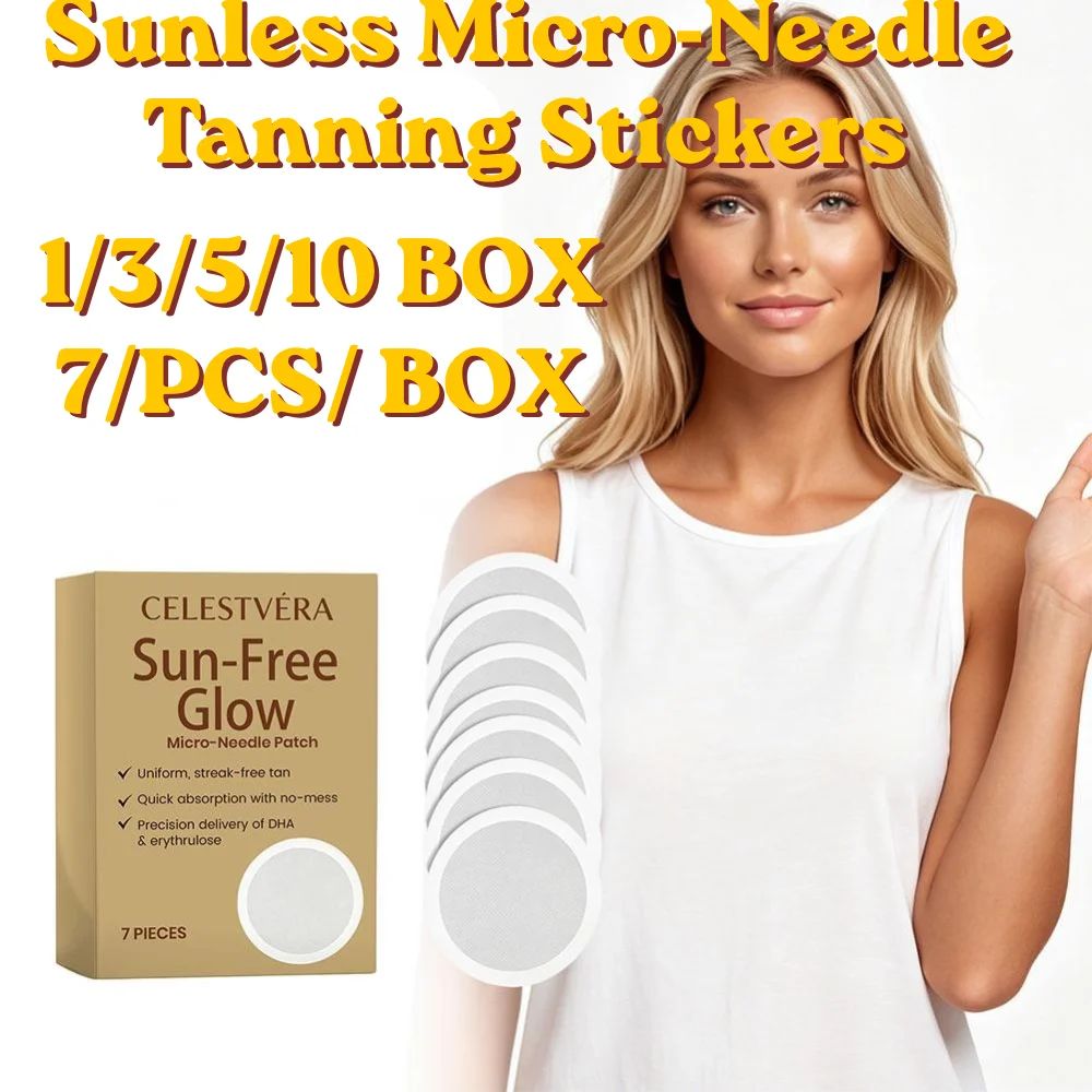 Sunless Micro‑Needle Tanning Stickers Natural Tanning Patches Advanced Sun Free Glow Microdarts Patch for All Skin Types