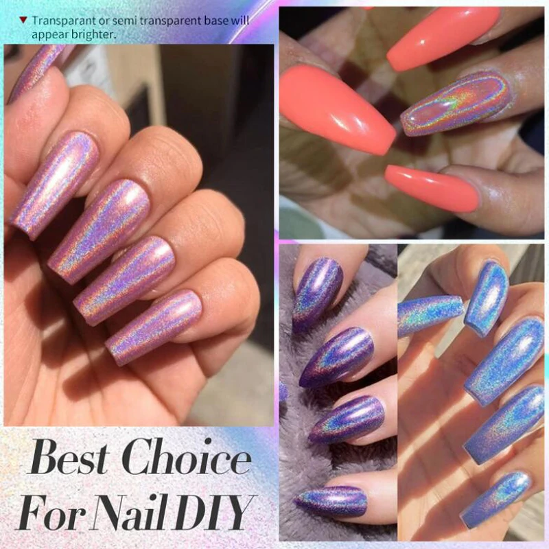 Super Flash Laser colorato Glitter per unghie Polvere per nail art fai da te Bellezza Nail Art Manicure Decorazioni Accessori per unghie da salone