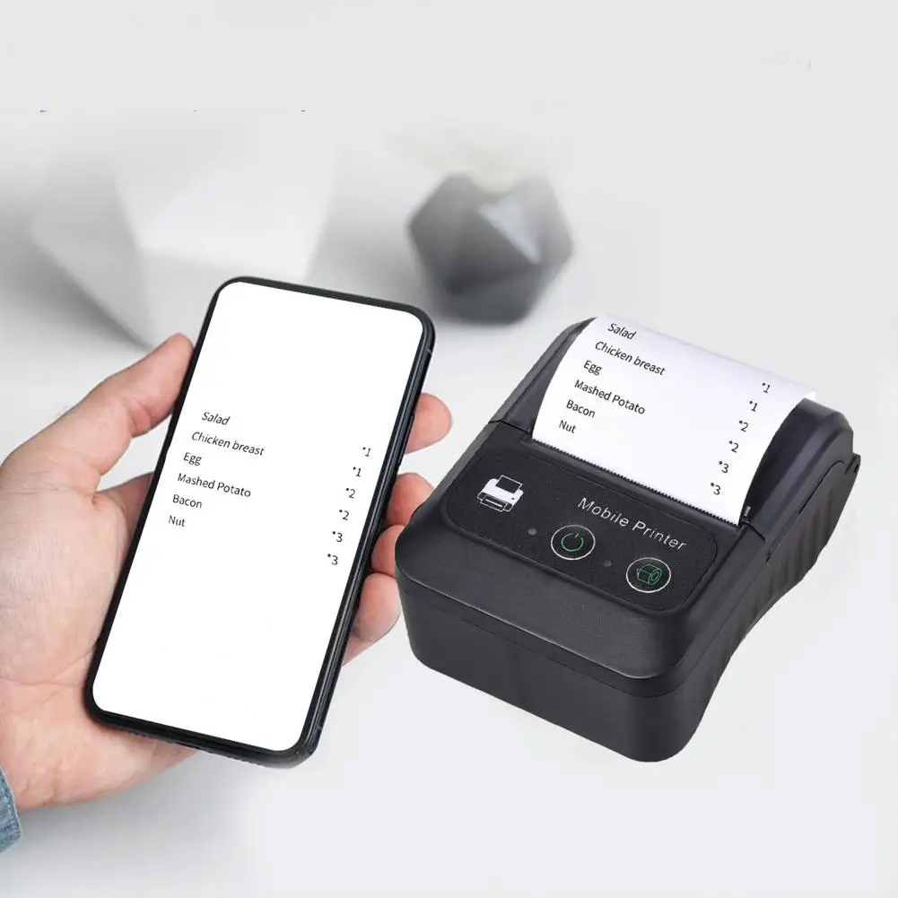 

Portable Thermal Receipt Printer 58mm Wireless Bluetooth Handheld High Speed Retails Store Mini POS Printer For Android IOS