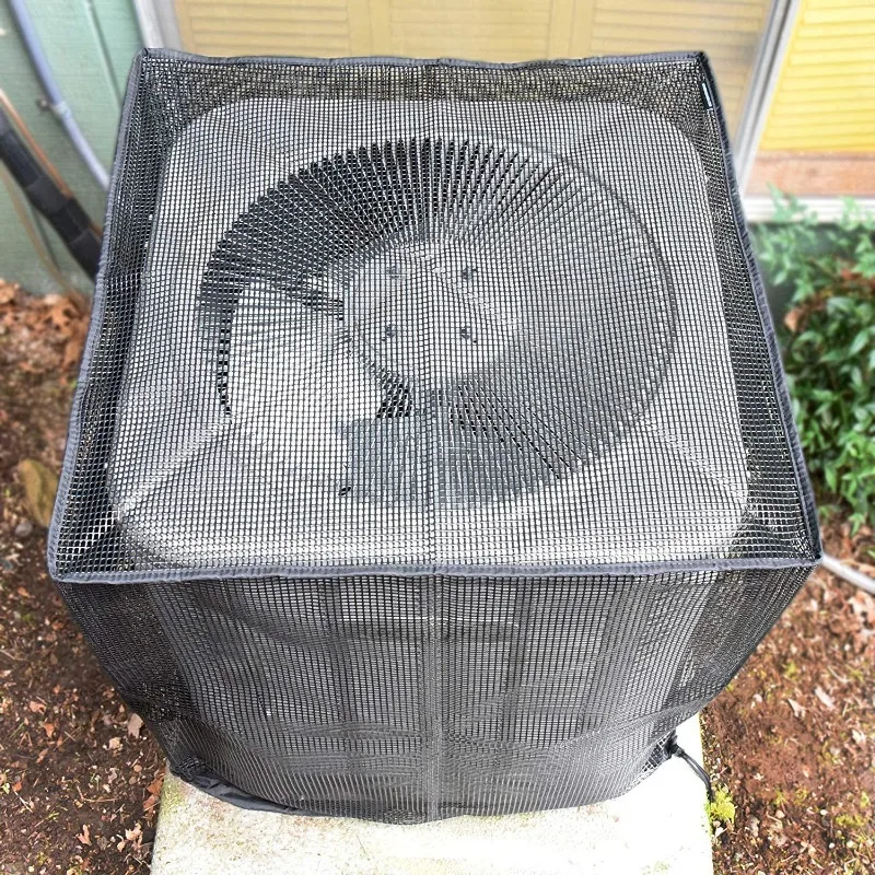 

Ventilated Mesh AC Cover - Outdoor Full Protector for Central Air Conditioner, Anti-Leaf