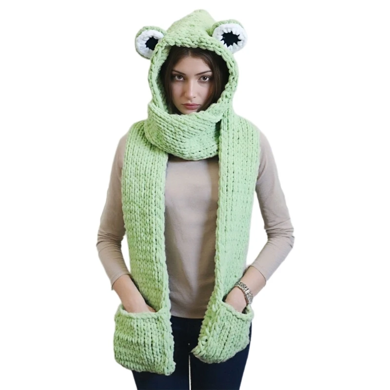 Light Green Character Scarf Wrap for Winter Party Costume Styling Y166