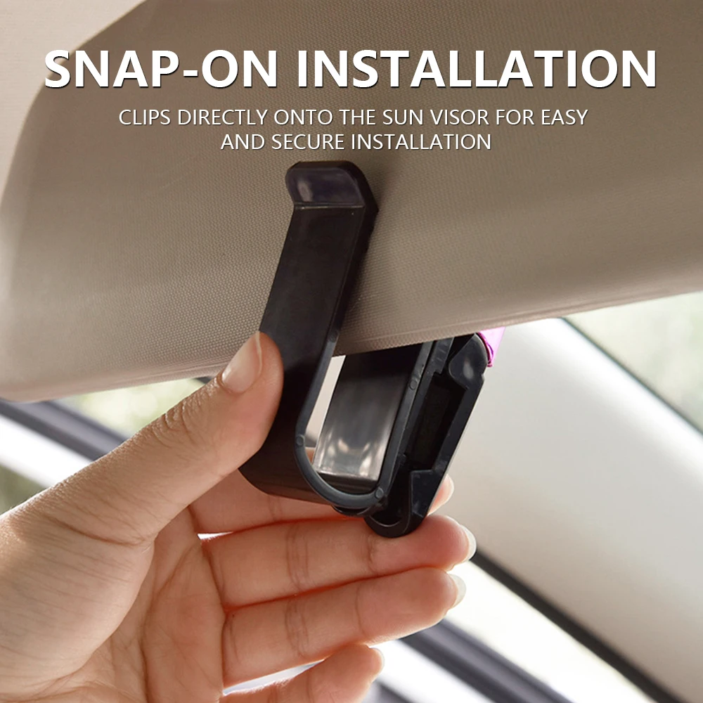 1 قطعة منظم عالمي متين لنظارات السيارات حاجب الشمس مشبك بطاقات التذاكر 180 درجة النظارات جبل اكسسوارات السيارات الداخلية #6