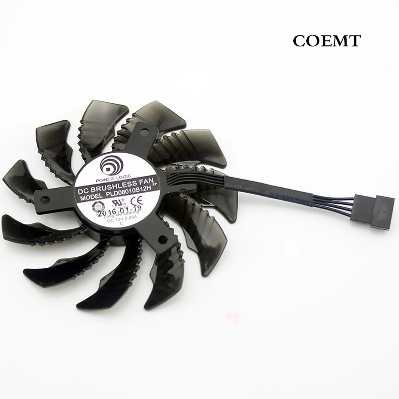 New Original for Gigabyte GTX1050ti GTX1060 GTX1070 GTX1070Ti GTX1080 GTX1080ti Graphics Video Card Cooling Fan PLD08010S12HH