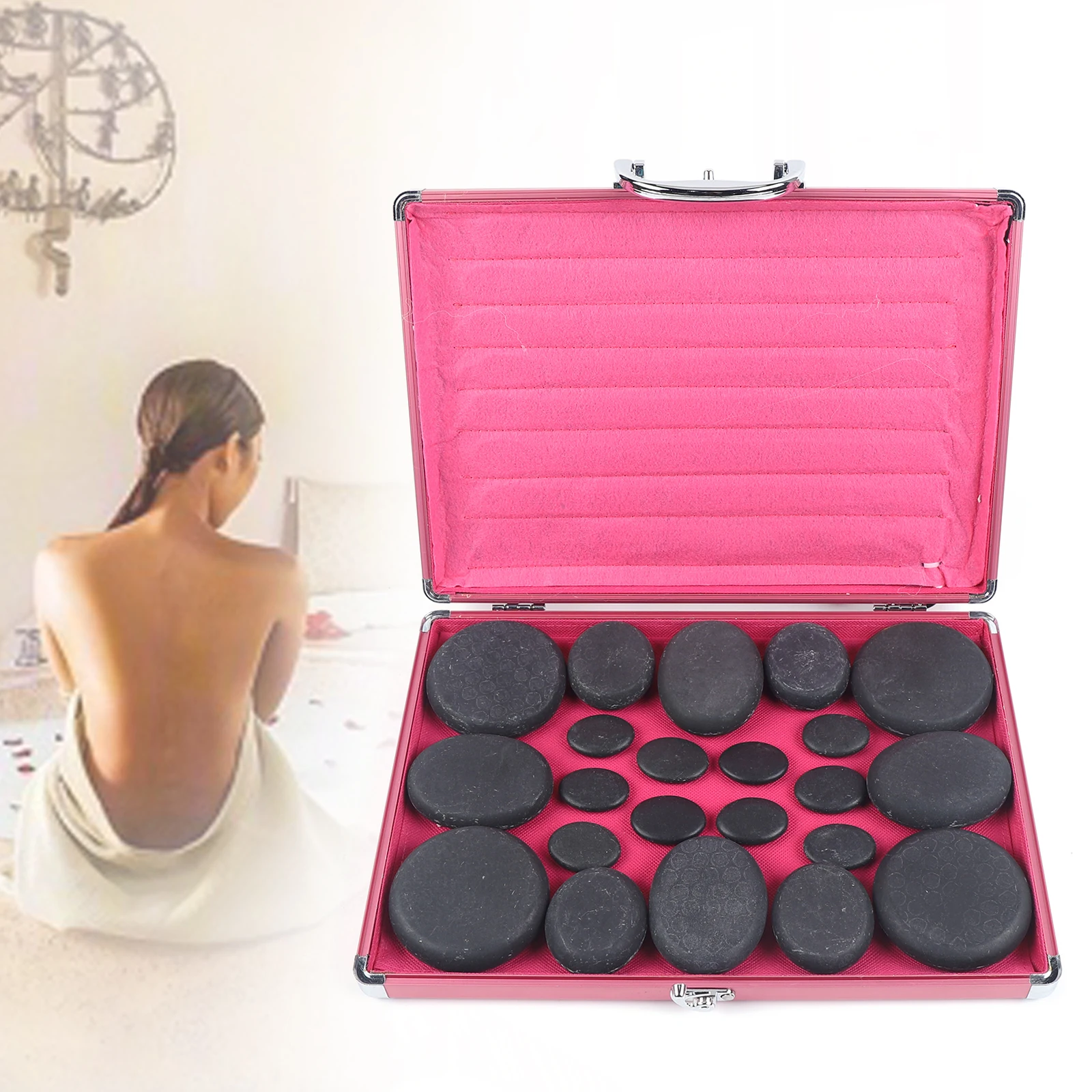 20pcs Hot Stone Massage Kit Basalt Toe Stones Massage Heater Pedicure New