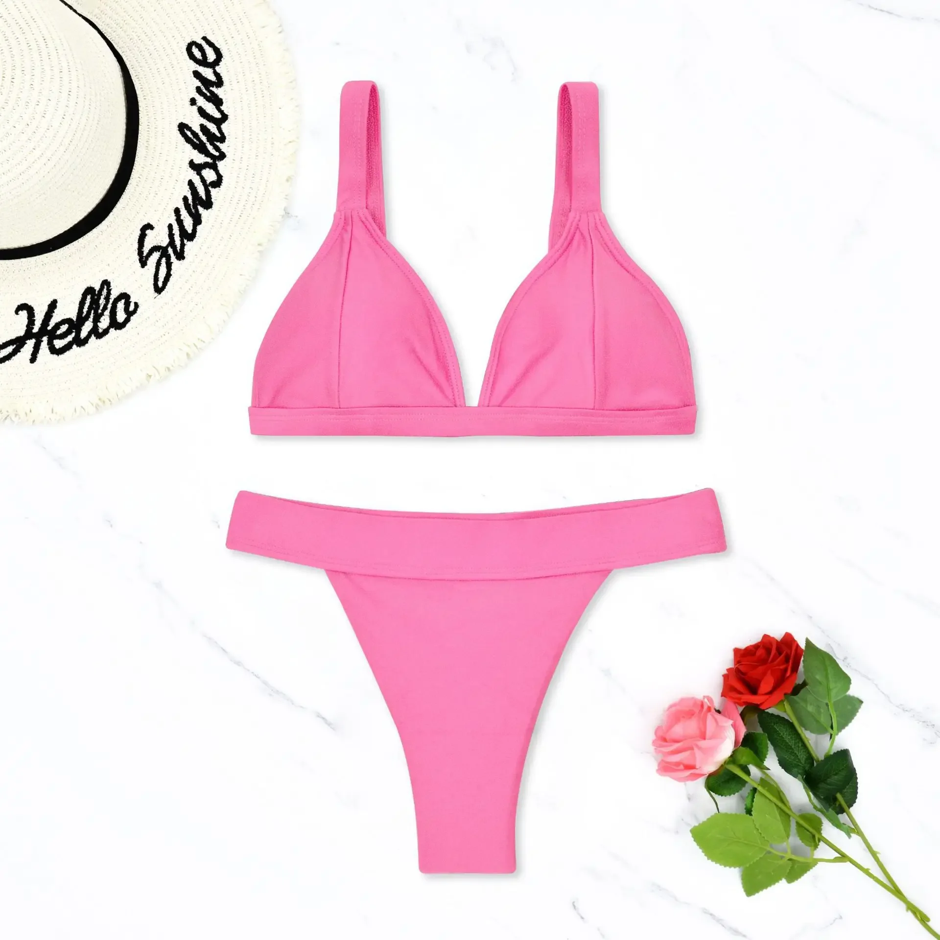 Micro Bikini 2025 Sexy Vrouwen Badpak Vrouwelijke Bloemen String Bikini Set Vrouwen Badmode Braziliaanse Biquini Beach Wear Badpak