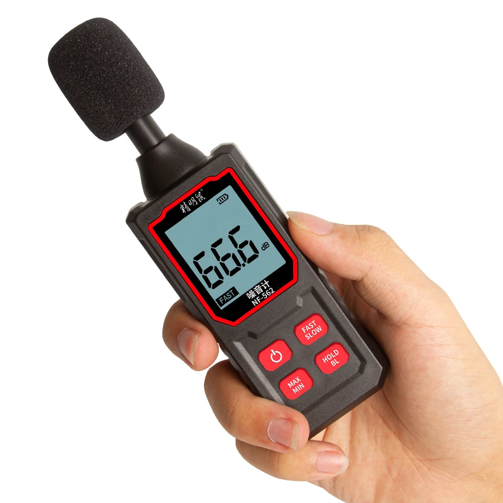 

NOYAFA NF-562 Измеритель уровня звука Децибел Детектор Ручной высокоточный тестер шума 30 ~ 130 дБ Прибор для измерения шума