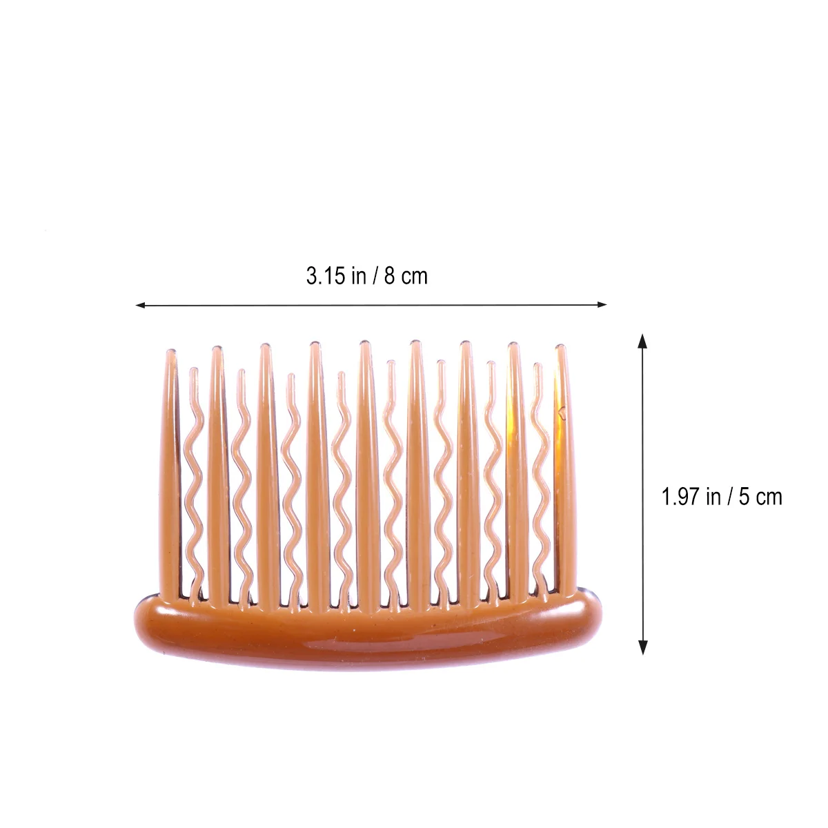 

12Pcs Plastic Hair Clip Combs 17 Teeth Small Classic Hair Side Combs 8x5cm Dark Coffee Lightweight Slide Hairclip for Daily Use