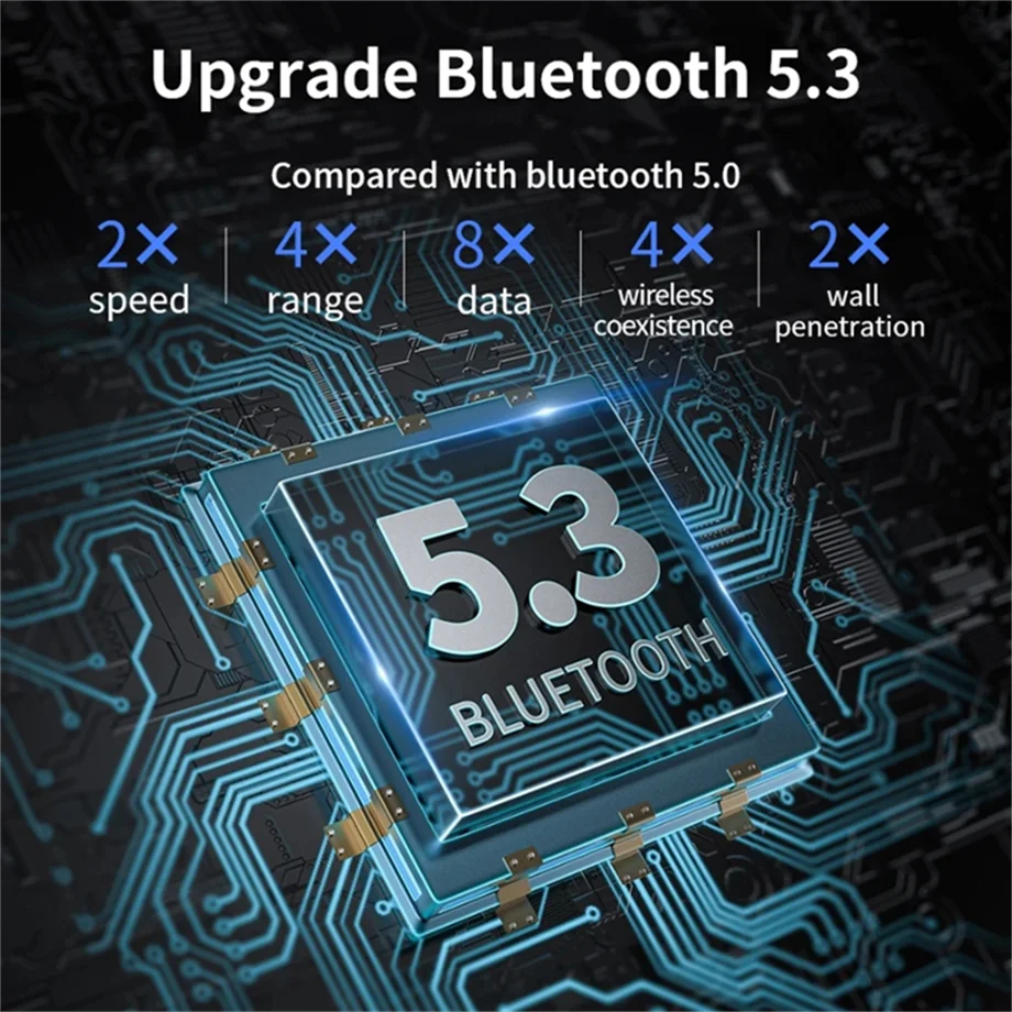 USB 블루투스 5.1 어댑터 리시버 송신기, 블루투스 오디오 5.3 동글, 컴퓨터 PC 노트북용 무선 USB 어댑터