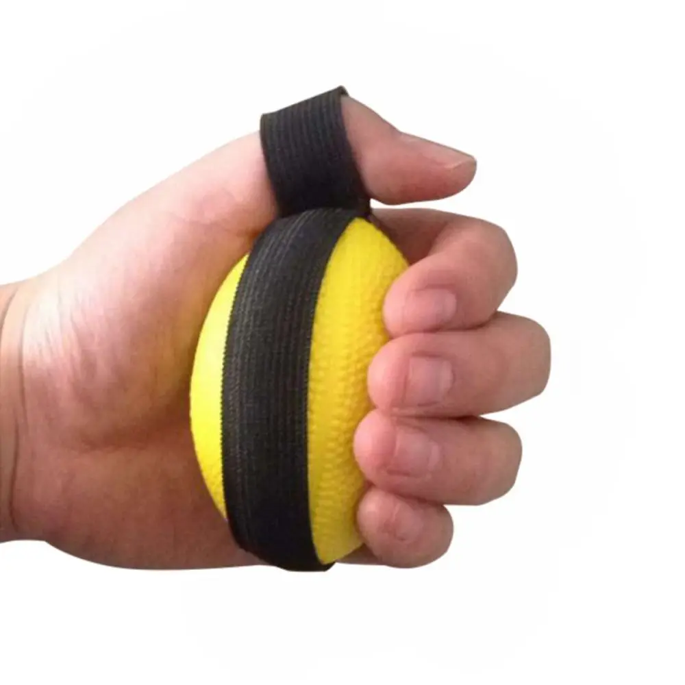 Esponja elástica para el túnel carpiano, pelota amarilla para apretar los dedos, ejercicio de salud para artritis, 1 unidad