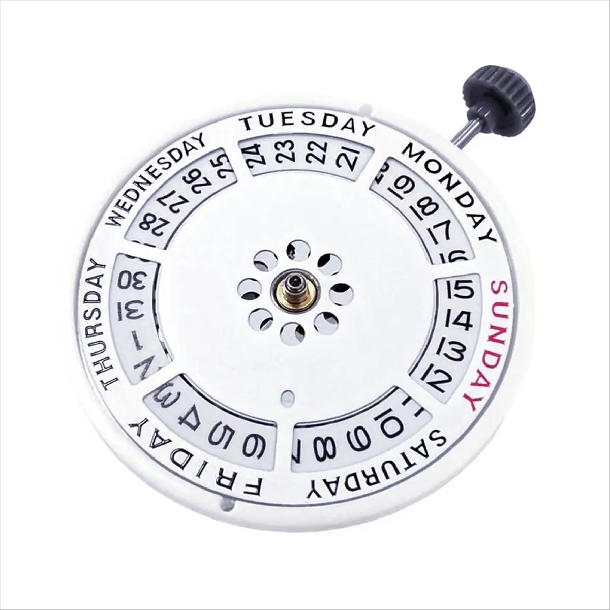 A013 8285 Automatic Mechanical Movement Day Date Watch Mechanism with Week At 12:00/Date At 3:00 O'Clock 21 Jewels