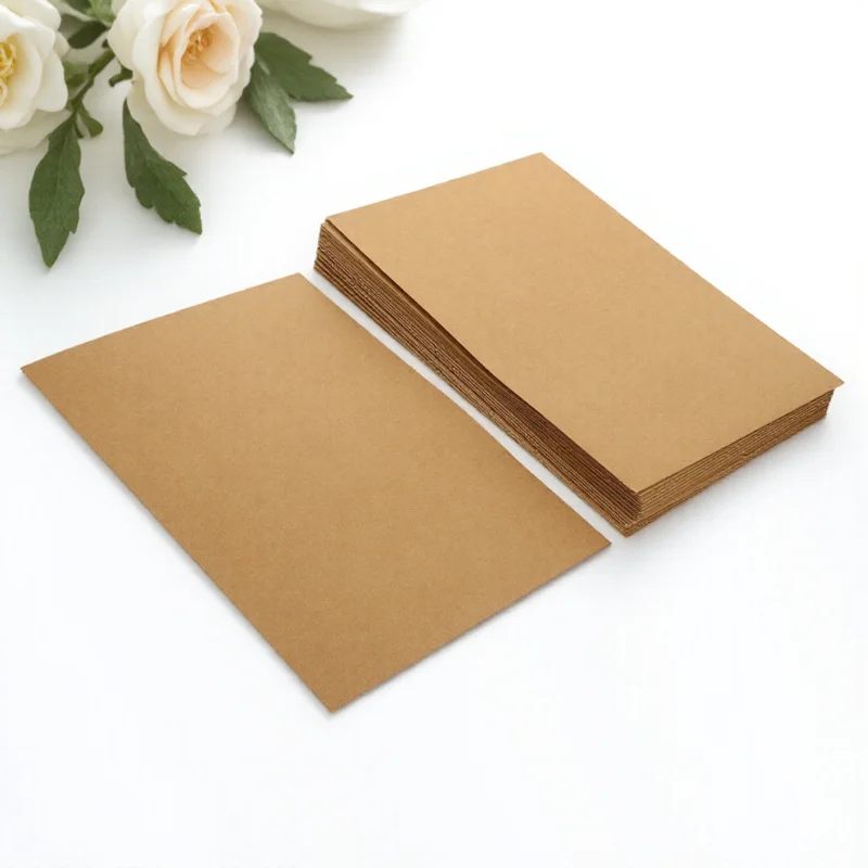 

20Pcs Kraft Paper Document Folder Wear Resistant File Organizer Suitable for Office School Paper Document Folder