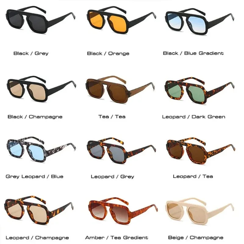 Retro Square Sunglasses Women Fashion Brand Design Gradient Shades UV400 Men Punk Sun Glasses view 4