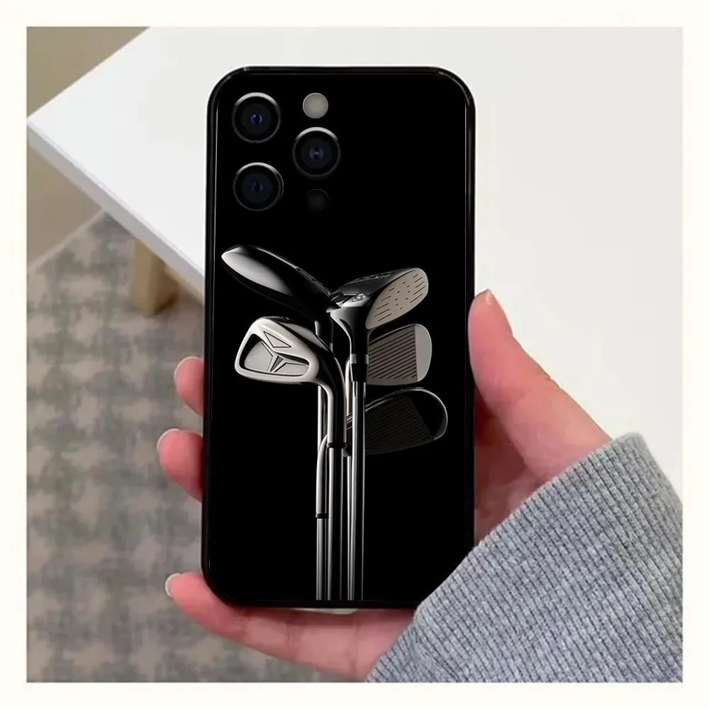 Golf Course Field Phone Case For Apple iPhone 15,14,13,12,11,Pro,X,XS,Max,XR,Plus,Mini Soft Black Cover