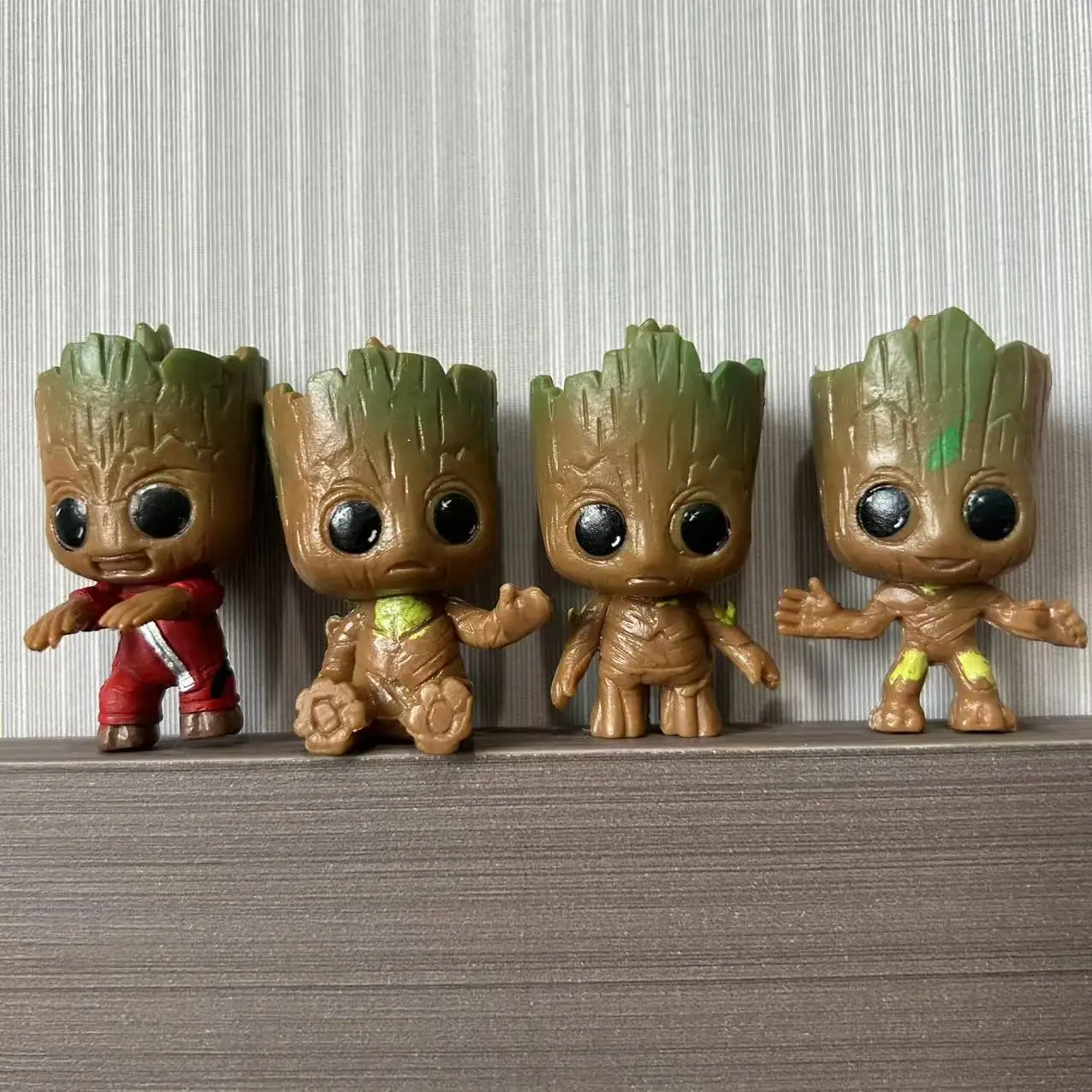 

4pcs/set 4.5CM Anime Groot Q version Kawaii Figure PVC ornament Model Toys Doll Gifts