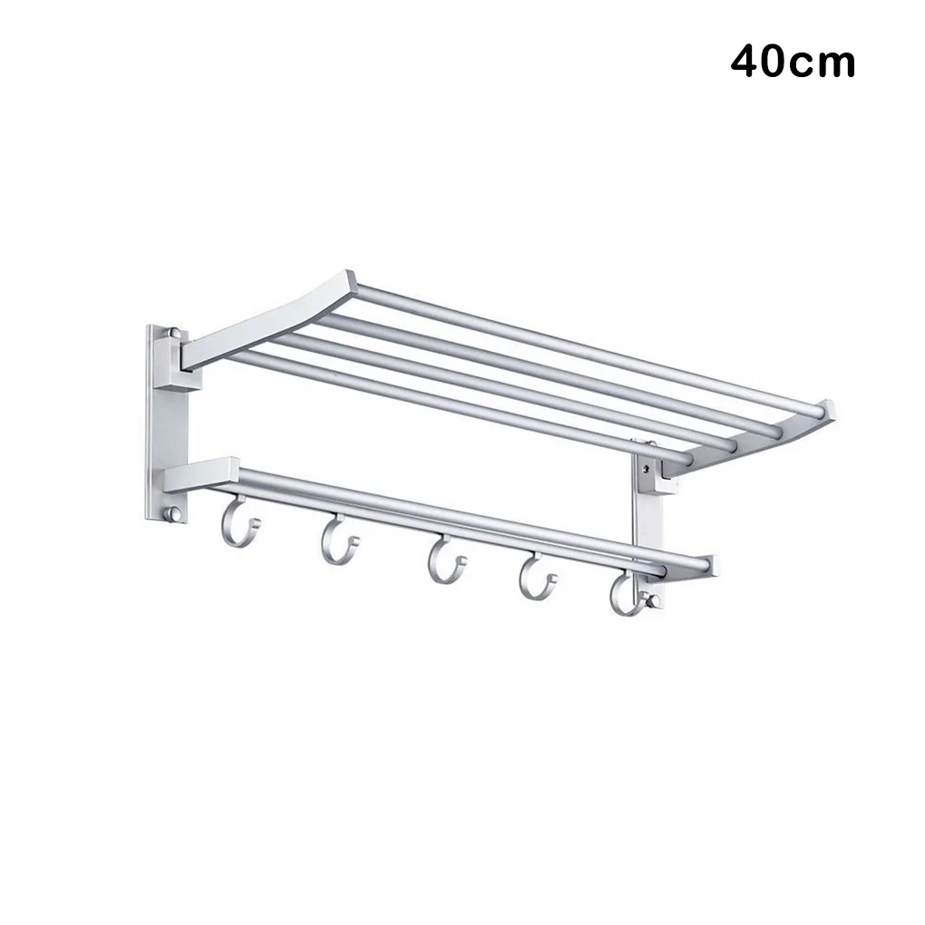 Aluminium Alloy Bath Towel Storage Rack Toilet Washcloth Bracket 50cm