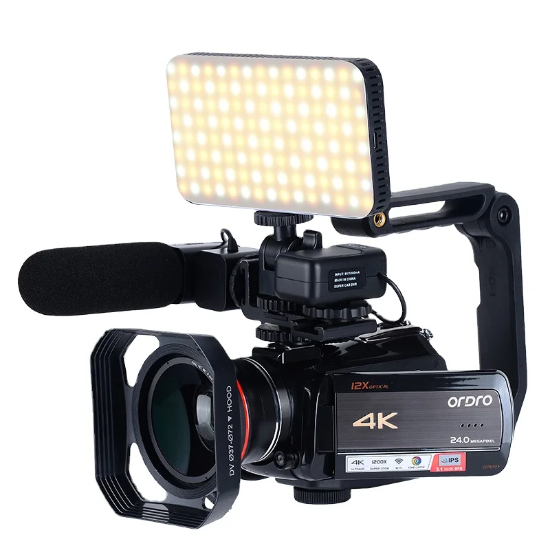 Professional Live Streaming AC5 4K UHD Resolution Camcorder Match Accessories Video Camera