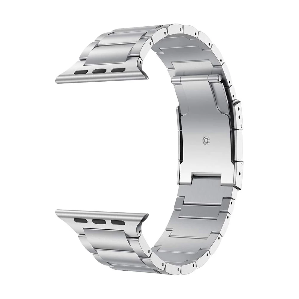 GORPIN for Apple Watch Ultra 2 Band 49mm, Titanium Metal Strap for iWatch Apple Watch Series 9 45mm Band, Silver