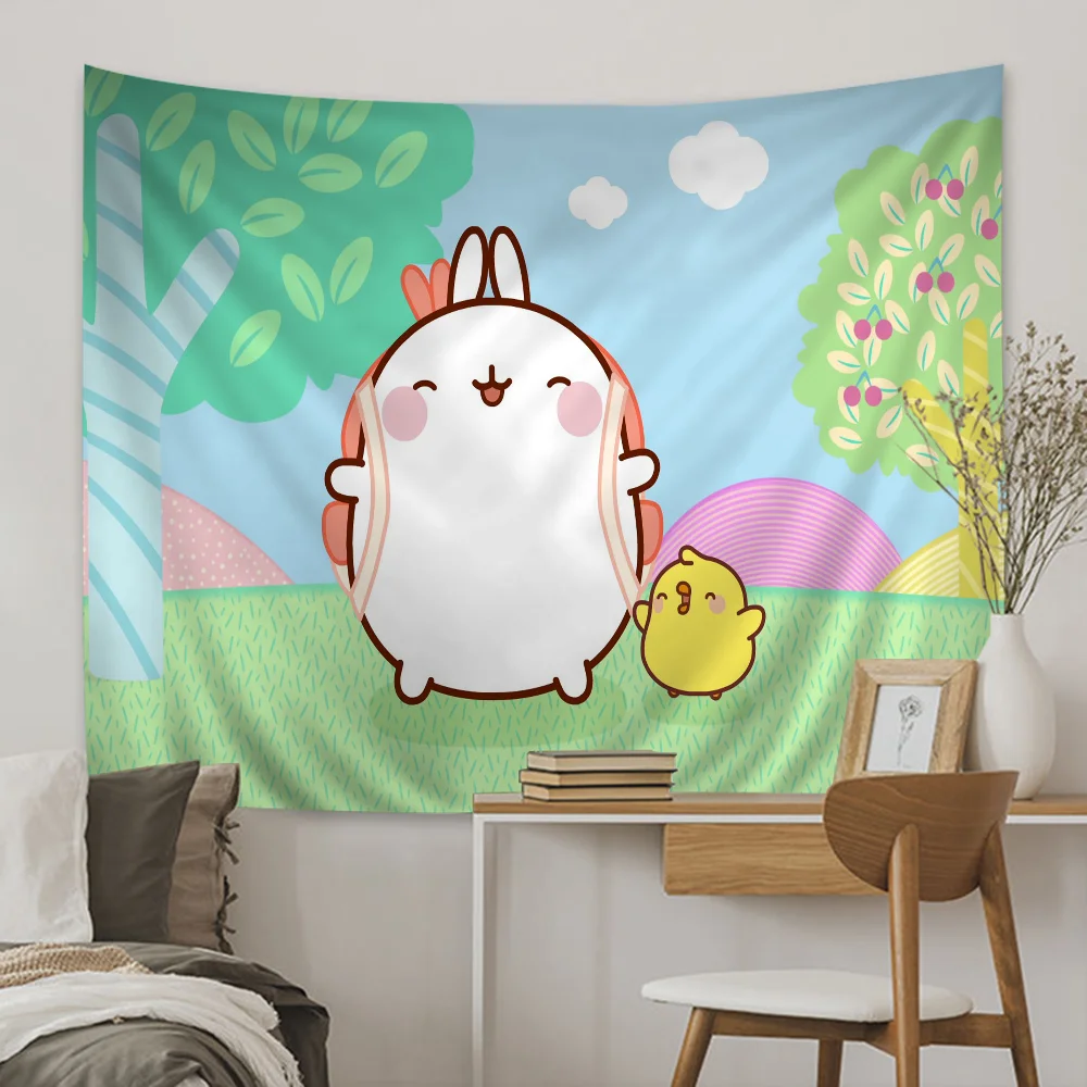 Molang Hippie Wall Hanging Tapestries Bohemian Wall Tapestries Mandala INS Home Decor