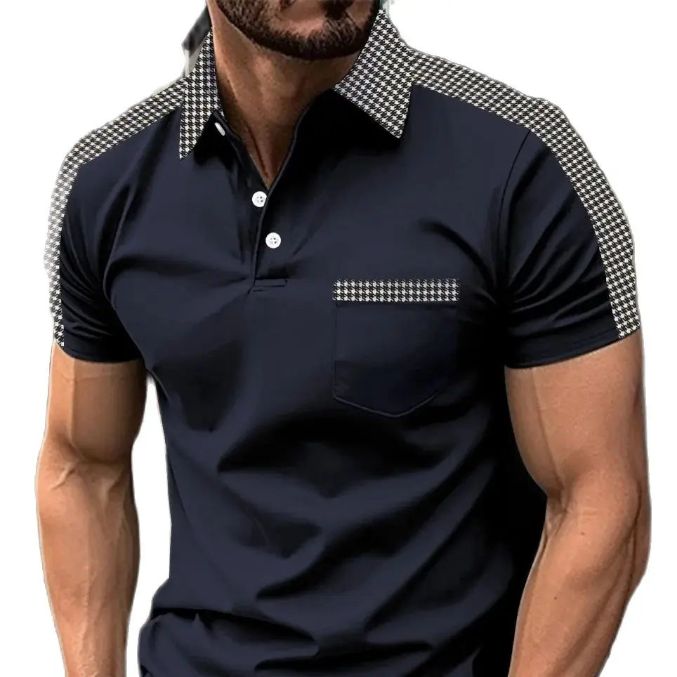 

European and American Instagram Cross border 2024 Spring/Summer Fast Selling Polo Shirts Men's Sports Polo Shirts