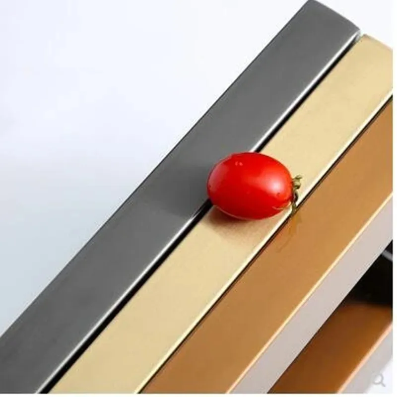 Glass door handle Stainless steel square tube extra thick single bend Sliding door handle electroplating(XYLS-018)