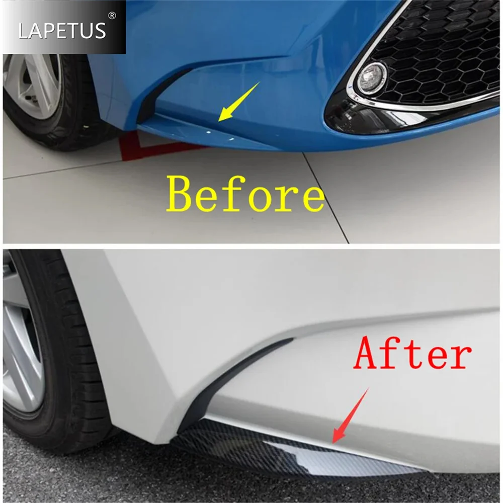 

ABS Car Front Below Bumper Protector Corner Overlay Stripes Decor Cover Trim For Toyota Corolla 2019 - 2025 Exterior Accessories