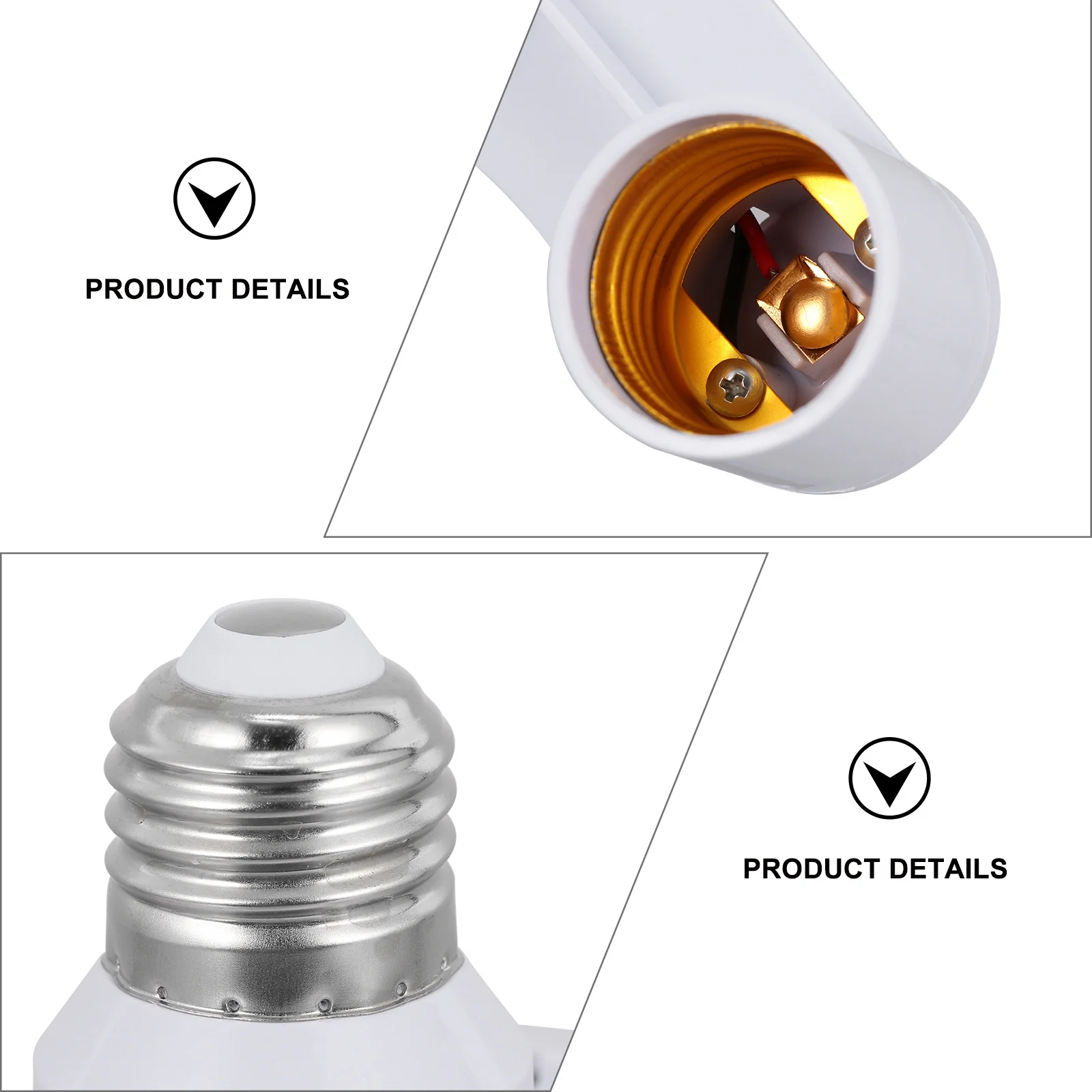 ضوء لمبة المقبس الفاصل E27 إلى 3 E27 محول البلاستيك حامل المصباح محول عالية المسمار مطابقة درجة LED ضوء متوافق