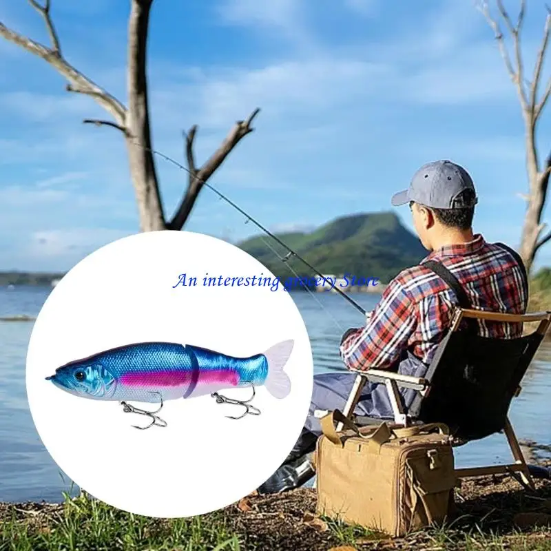 652D Multi Jointed Swimbaits Angelgerät Künstliche Harte Köder Schwimmköder 32g 135mm Langsam sinkender Angelköder mit Haken – Detail 3