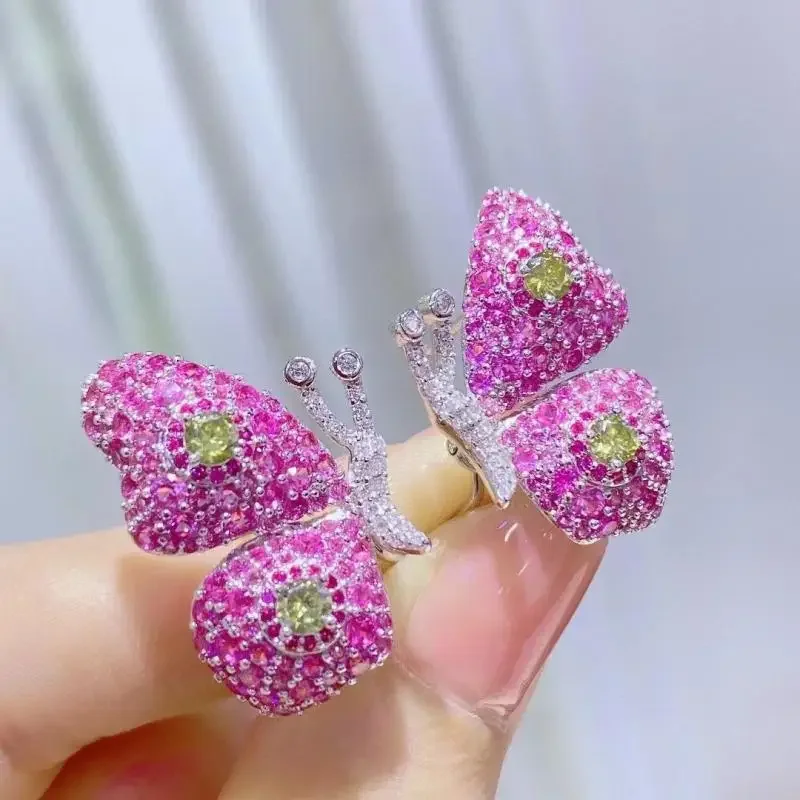 

Pirmiana 2023 Hot Sale S925 Silver Butterfly Earrings 5A Zircona Gemstones Jewelry for Woman Gift