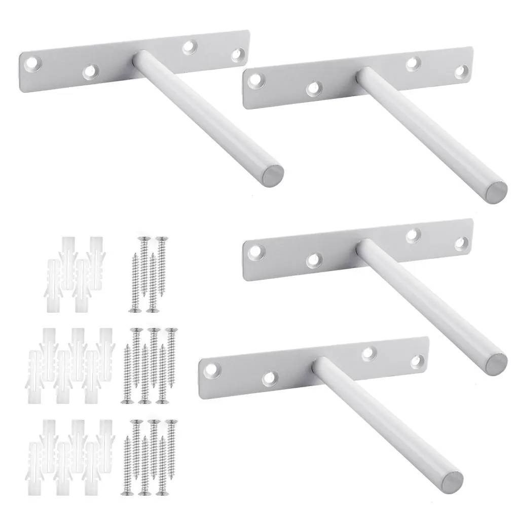 

4set Hidden Floating Shelf Brackets Supports - Easy To Install And Beautiful Sturdy Material Shelf Brackets & Supports