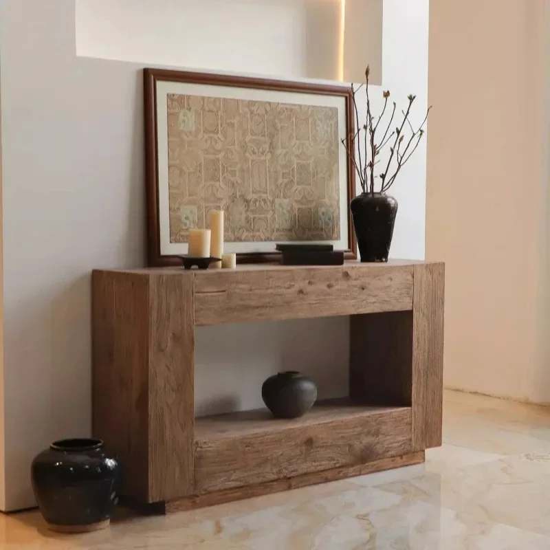 

Шкаф для прихожей из массива дерева напротив двери, высококачественный шкаф, тумба для гостиной.