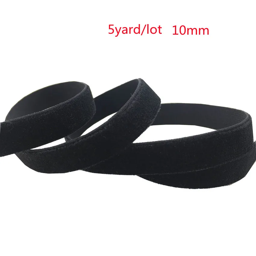 2 Yard 20mm 30mm 38mm 50mm Schwarzes Elastisches Samtband Einseitig Velours-Gurtband für Stirnbänder Bekleidung Nähzubehör – Detail 4