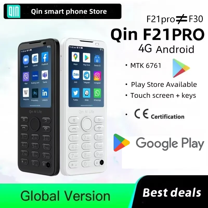 New Qin F21 Pro Smart Touch Screen Phone 2.8 Inch 3GB + 32GB / 4GB