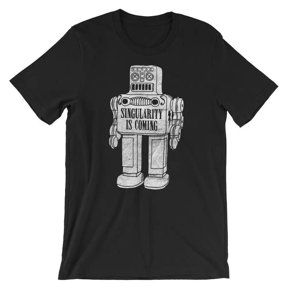 Singularity is Coming T shirt Artificial Intelligence will soon take over Distressed robot tee