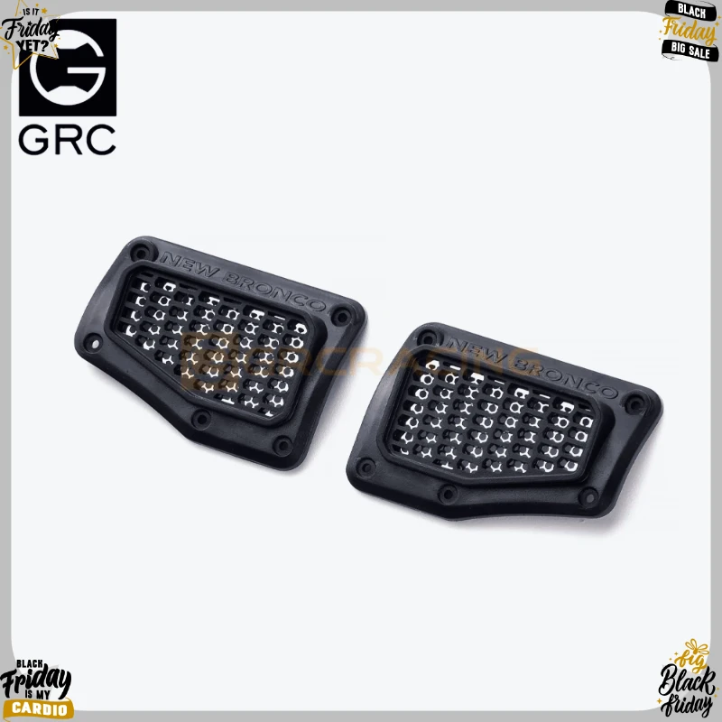 For Traxxas Trx-4 Bronco Black Nylon Material with Logo Three-dimensional Hood Air Outlet and Cooling Vent
