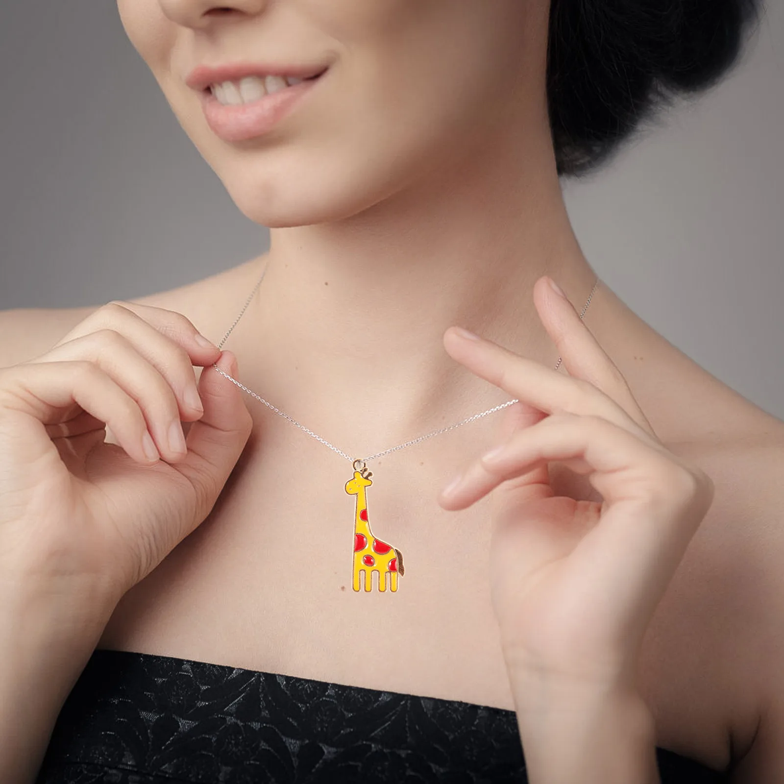 

10pcs Long Necklaces Earrings Alloy Pendant Charm Pink Girl DIY Jewelry Making Pendants Accessories Craft