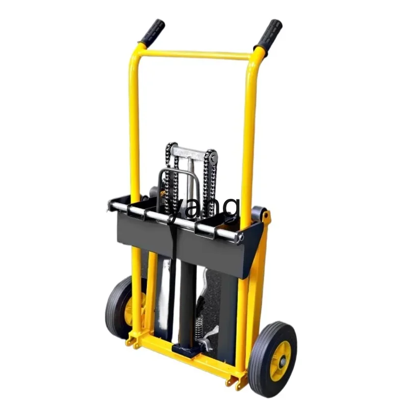 

yjq Miniature Manual Hydraulic Stacker Lightweight Small Lifting Handling Lifting Truck