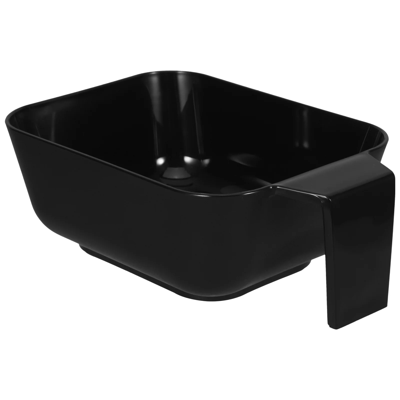 

Black Hair Coloring Mixing Bowl Plastic Tinting Bowl with Comfort Handle Reusable Washable for Salon and Home Use